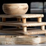 ESPIEL - WODDEN TRAY NATURAL WITH FEET 30 x 20 x 5.5 CM 247218 - Image 3