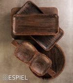 ESPIEL - WOODEN TRAY BROWN 34 x 16 x 2 CM 247157 - Image 4