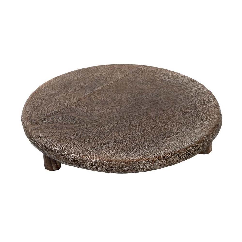 XYP319.jpg ESPIEL - WOODEN ROUND TRAY BROWN 30 x 5.5 CM - Image 1