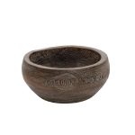 ESPIEL - BROWN WOODEN BOWL 17 x 8 CM