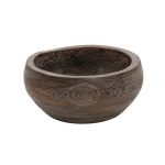 ESPIEL - BROWN WOODEN BOWL 20 x 11.5 CM