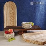ESPIEL - WOODEN TRAY DARK BROWN FOOTED RECTANGULAR 70 x 30 x 13 CM - Image 2