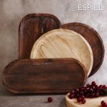 ESPIEL - WOODEN TRAY DARK BROWN OVAL 70 x 30 x 4 CM - Image 2
