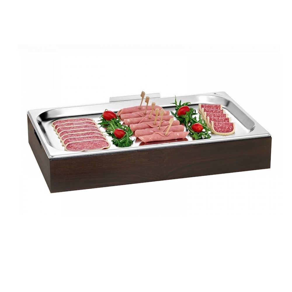 YTR01-11-WG.jpg GB - TREND COOLING TRAY GN 1/1 SOLID BEECH WOOD BLACK FINISH 53 x 32.5 x 8 CM - Image 1