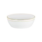 DOT - GOLDEN RIM WHITE SALAD BOWL 23 CM