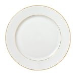 DOT - GOLDEN RIM WHITE ROUND PLATTER 31 CM