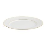 DOT - GOLDEN RIM WHITE ROUND PLATTER 31 CM - Image 2