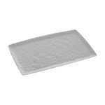 XM - PRESENTATION PLATTER RECTANGULAR MELAMINE GREY MATT 52.5 x 33 CM