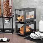GB - ATRAX BREAD DISPLAY DOUBLE WITH BLACK MATT STEEL CASE AND ACRYLIC DRAWER STACKABLE - Image 2