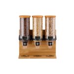 GB - VARIO TRIO CEREAL DISPENSER 3 x 6 L BEECH WOOD BASE
