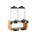 GB - VARIO TWIN JUICE DISPENSER 2 x 7 L BEECH WOOD BASE