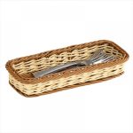 GB - POLYRATTAN CUTLERY SMALL BASKET 27 x 10 CM BEIGE-HONEY - Image 2