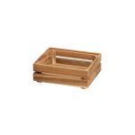 GB - WOODEN CRATE ELEMENT ACACIA WENGE GN 1/2 32.5 x 26.5 x 10 CM