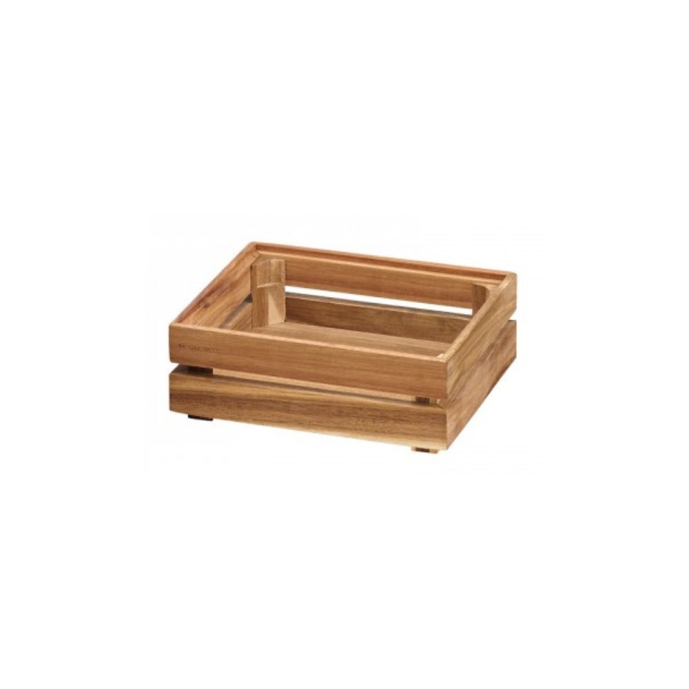 UBS07-12-WG.jpg GB - WOODEN CRATE ELEMENT ACACIA WENGE GN 1/2 32.5 x 26.5 x 10 CM - Image 1