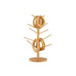 GB - PRETZEL STAND WITH 10 HOOKS BAMBOO WOOD ⌀23 x 54 CM
