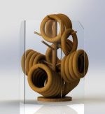 GB - PRETZEL STAND WITH 10 HOOKS BAMBOO WOOD ⌀23 x 54 CM - Image 2