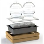GB - CRATE COOLING BOWLS MODULE 2 x 2.5 L GN 1/1 SOLID ACACIA WOOD PLUS FROST ACRYLIC BASE - Image 2