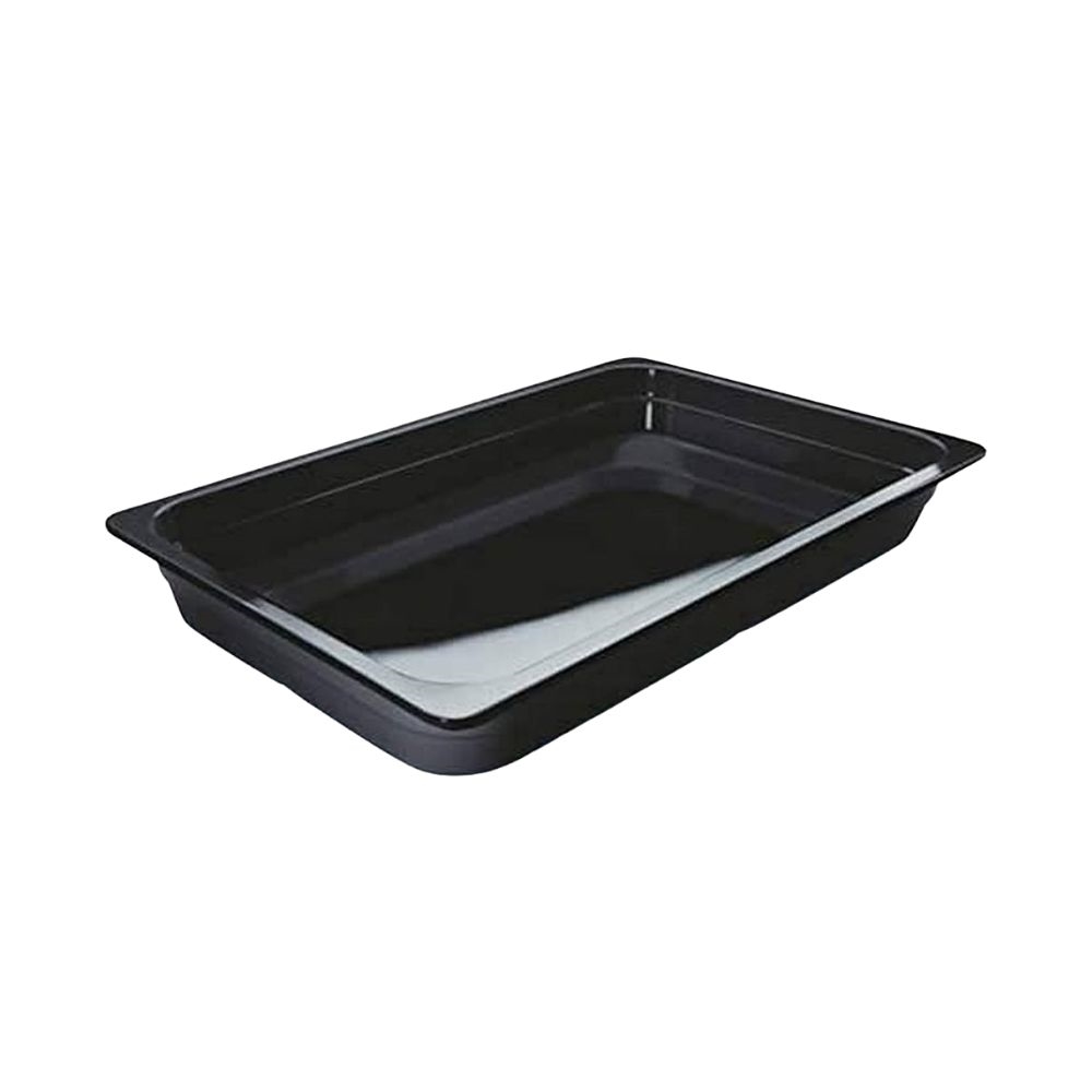 12-201-1.jpg BNOV - HEAVY DUTY BLACK MELAMINE GN 1/1 x 65 MM +100°C - Image 1