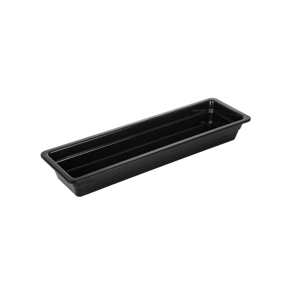 12-229.jpg BNOV - BLACK MELAMINE GN 2/4 x 65 MM - Image 1