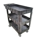 GTSA - HEAVY DUTY BLACK PLASTIC TROLLEY 3 LEVELS 103 x 45 x 86 CM - Image 2