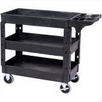 GTSA - HEAVY DUTY BLACK PLASTIC TROLLEY 3 LEVELS 103 x 45 x 86 CM - Image 3