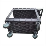 GTSA - HEAVY DUTY BLACK PLASTIC TROLLEY 3 LEVELS 103 x 45 x 86 CM - Image 4