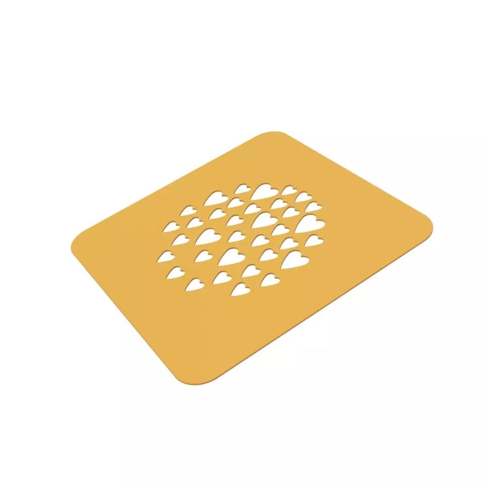 25.172.36.0065.jpg SILIKOMART - STENCIL CUORE SET OF 2 SILICONE MOULDS YELLOW ⌀100 MM H: 1 MM - Image 1