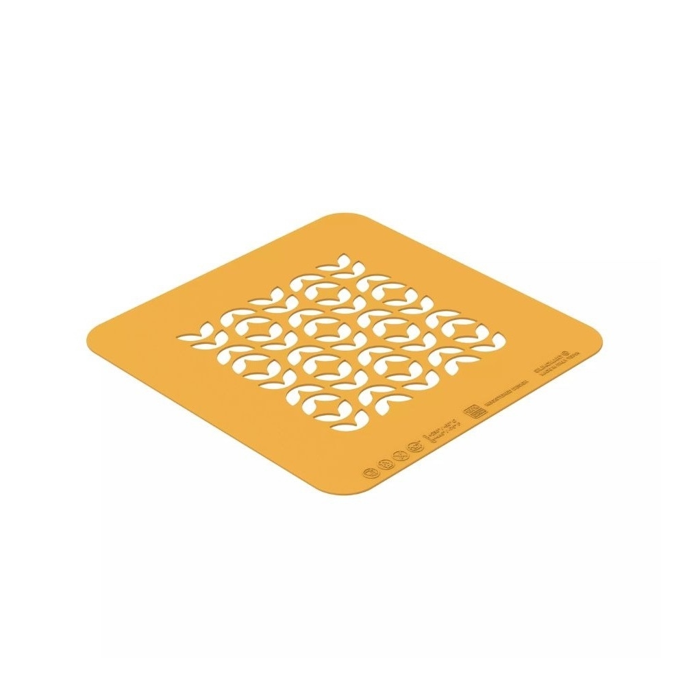 25.175.36.0065.jpg SILIKOMART - STENCIL FOLIAGE SET OF 2 SILICONE MOULDS YELLOW 100 x 100 MM H: 1 MM / 5 ML - Image 1