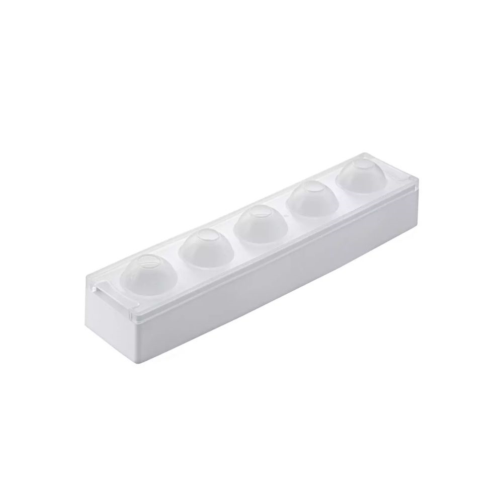 25.307.99.0065.jpg SILIKOMART - MUL3D EGG SILICONE MOULD 50 x 73 MM / 5 x 100 ML + POLYCARBONATE TRAY - Image 1
