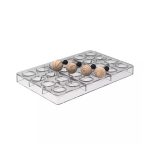SILIKOMART - SEMISFERA01 + CHOCO STAMP A CH013 TRITAN MOULD N.24 ⌀31 H: 16 MM + 4 STAMPS HAN