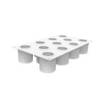 SILIKOMART - CILINDRO 3D 100 SILICONE MOULD N.11 WHITE ⌀50 MM H: 55 MM