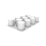 SILIKOMART - CILINDRO 3D 100 SILICONE MOULD N.11 WHITE ⌀50 MM H: 55 MM - Image 3