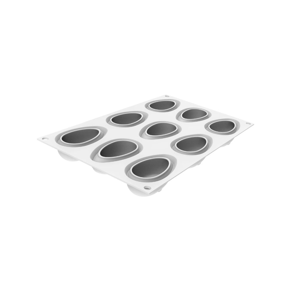 36.389.87.0065.jpg SILIKOMART - JUDI 40 SILICONE MOULD N.9 WHITE 75 x 40 MM H: 25 MM / 40 ML - Image 1