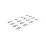 SILIKOMART - CACAO XS 12 SILICONE MOULD N.16 WHITE 50 x 28 MM H: 19 MM / 16 x 12.5 ML