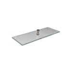 GLS - GLASS CLOCHE RECTANGULAR WITH INOX KNOB 23.5 x 8.5 x 7 CM
