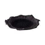 RAW - CORAL PLATE WAVY BORDER BLACK 32 x 28 CM