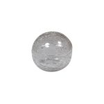 RAW - CRACKLED GLASS BOWL WITH LID TRANSPARENT 12 CM