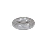 RAW - CRACKLED GLASS DONUT PRESENTATION BOWL TRANSPARENT 17 x 5 CM