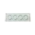 GLS - GLASS MARMELADE RECTANGULAR BASE TRAY 4 PLACES 27 x 9 CM