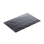 LEONE - RECTANGULAR SLATE MELAMINE BLACK 38 x 26 CM