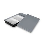 BNOV - MELAMINE SERVING BOX GREY/BLACK/WHITE 41 x 24.4 x 6 CM