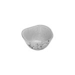 GLS - TERRAZZO FLAKES GREY GLASS WAVY BOWL 13 x 7 CM