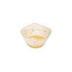 GLS - TERRAZZO FLAKES SAND GLASS WAVY BOWL 13 x 7 CM