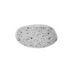 GLS - TERRAZZO FLAKES GREY GLASS CLAM PLATE 16 CM