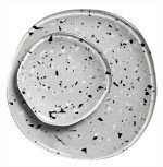 GLS - TERRAZZO FLAKES GREY GLASS CLAM PLATE 16 CM - Image 3
