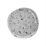 GLS - TERRAZZO FLAKES GREY GLASS CLAM PLATE 27 CM - Image 2