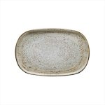 CV - BROWN PEPPER STEP OVAL PLATTER 30 x 15 CM