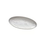 XM - MELAMINE GREY MATT OVAL PRESENTATION PLATTER 34 x 24 x 5 CM