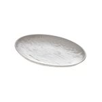 XM - MELAMINE GREY MATT OVAL PRESENTATION PLATTER 39 x 28 x 5.5 CM