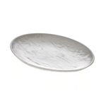 XM - MELAMINE GREY MATT OVAL PRESENTATION PLATTER 47.5 x 32.5 x 5.5 CM